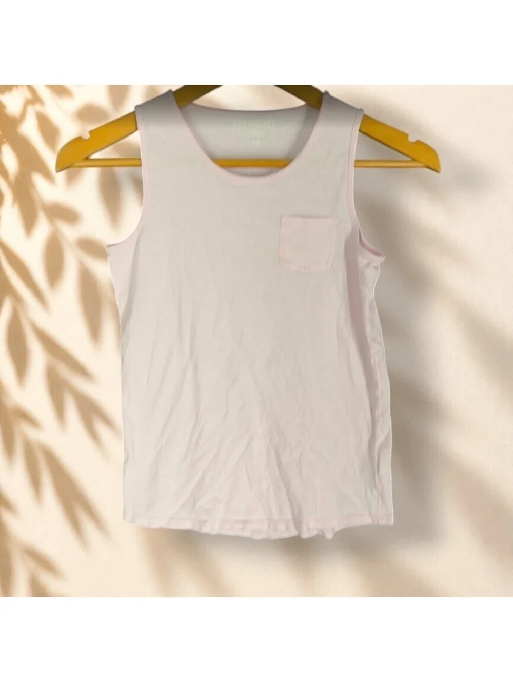 Crewcuts Tank Women 12 Pink Sleeveless Wide Strap Cotton Pockets Casual Solid